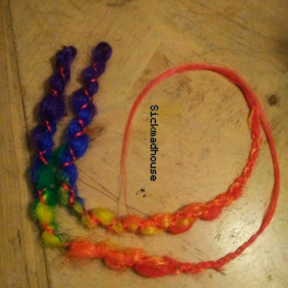 3 Rainbow Synthetic Dreads Dreadlocks Braids Long - Picture 3 of 3